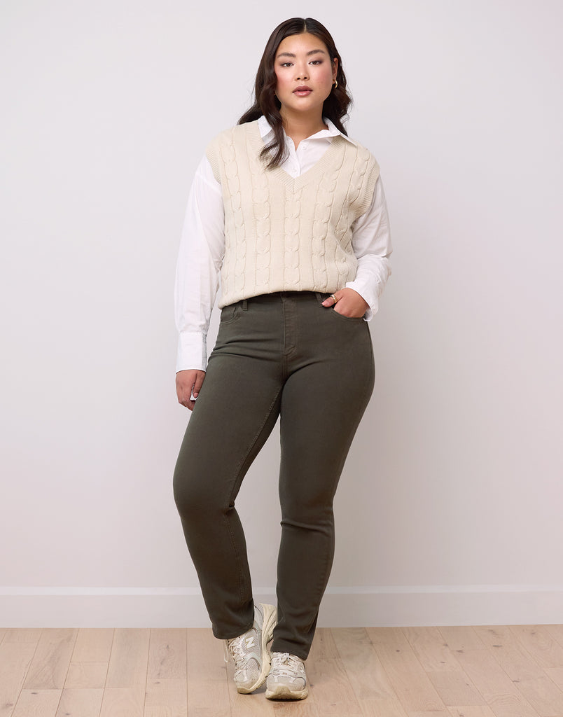 forest green slim jeans