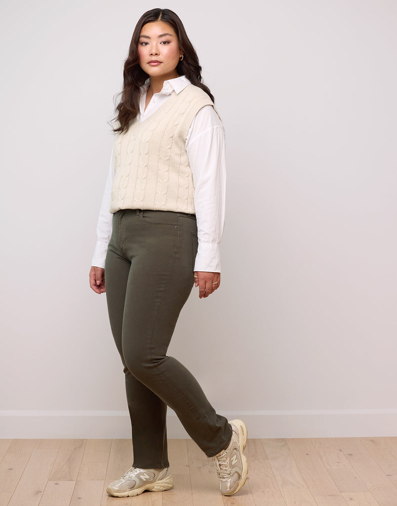 forest green slim jeans