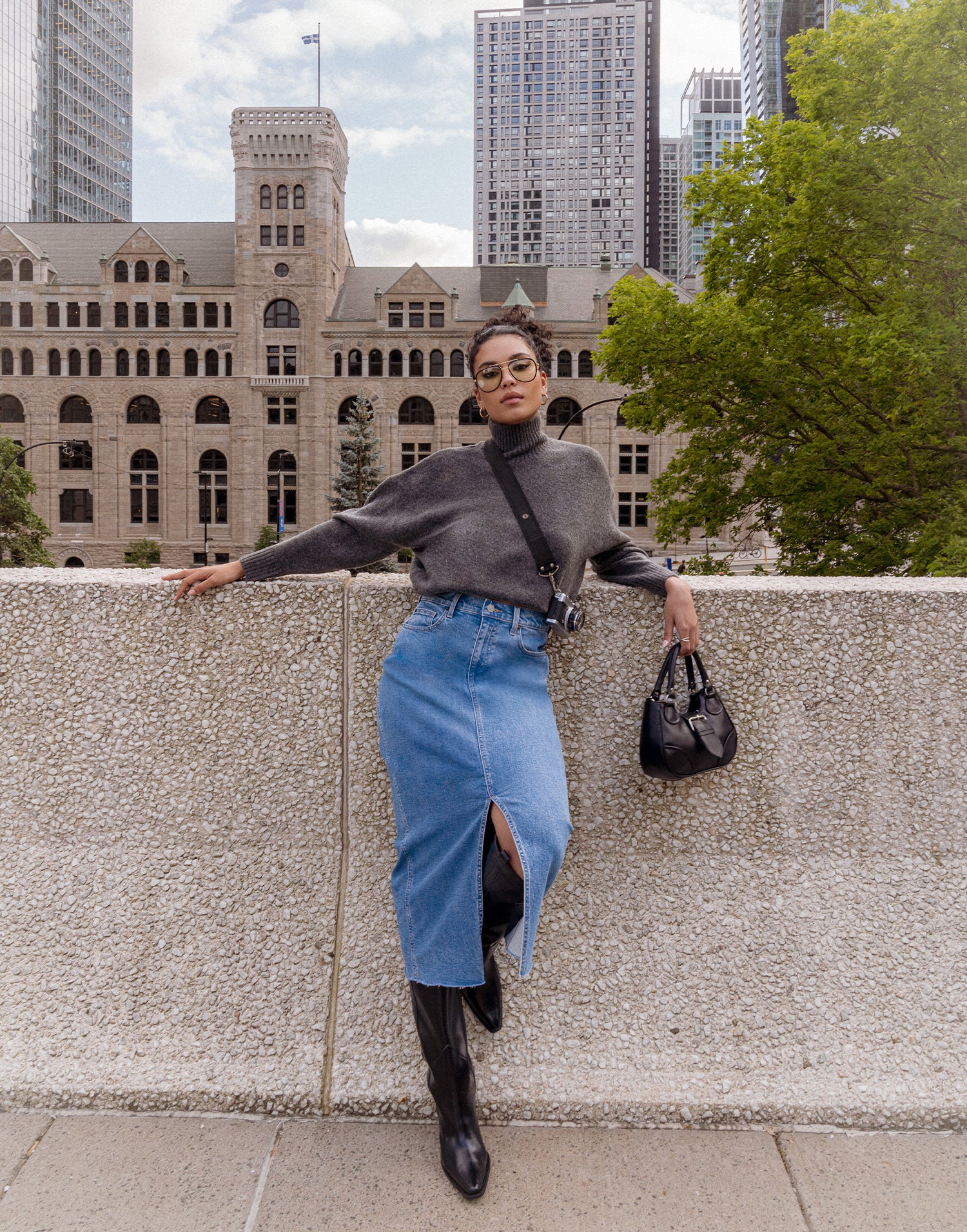 JUPE EN DENIM / VINTAGE WASH