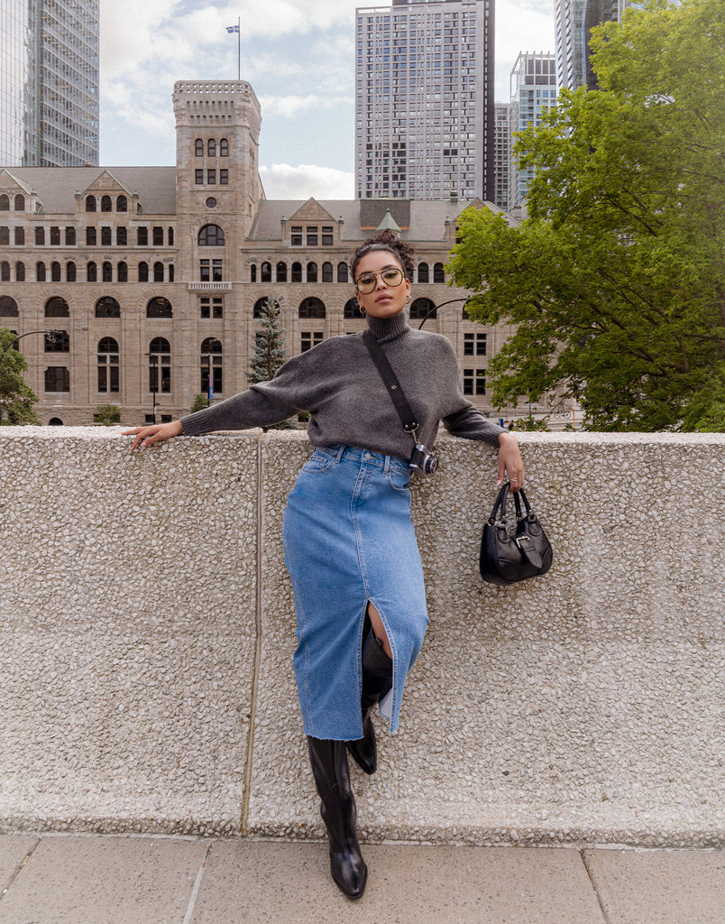 JUPE EN DENIM / VINTAGE WASH