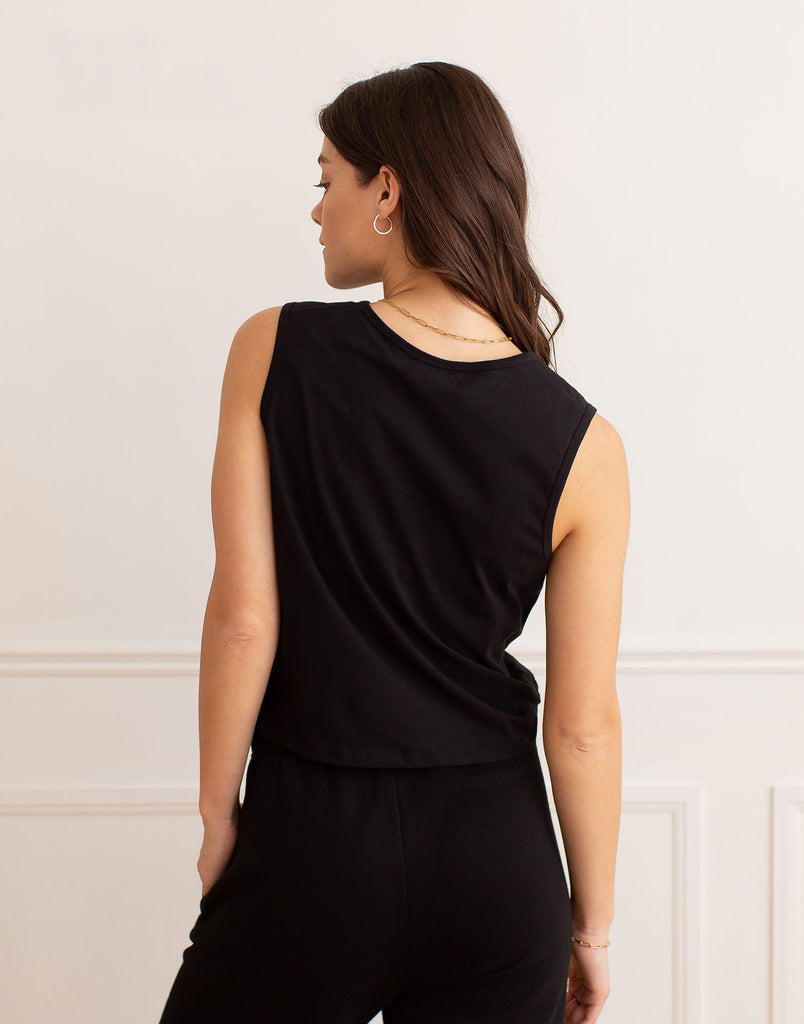 CAMISOLE NOUÉE / NOIR