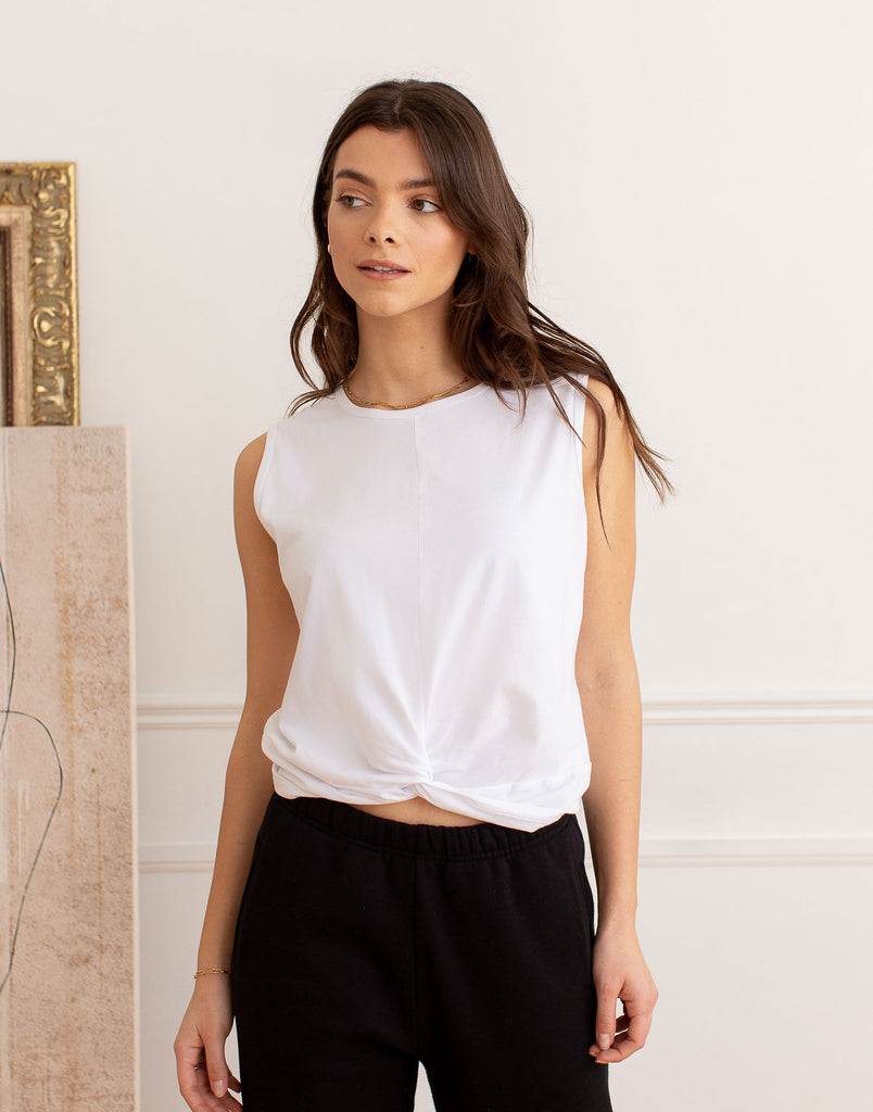 CAMISOLE NOUÉE / BLANCHE