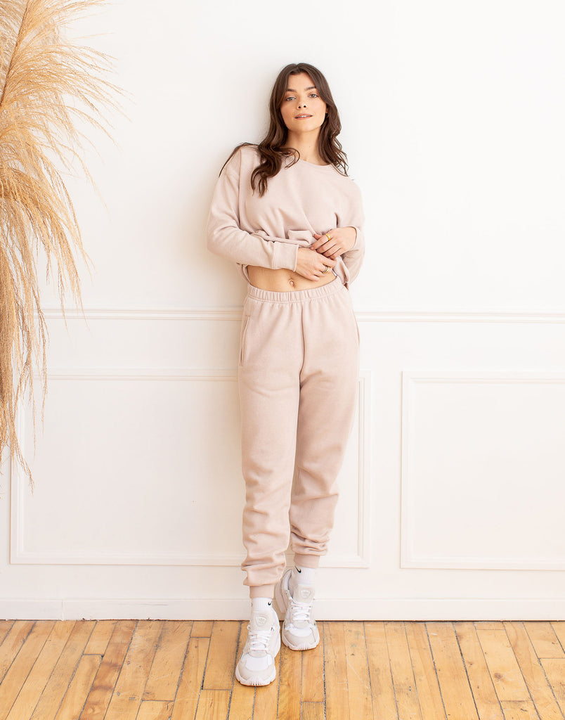 PANTALON DE JOGGING / BEIGE ROSÉ