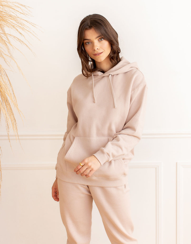 CHANDAIL À CAPUCHON BOYFRIEND / BEIGE ROSÉ