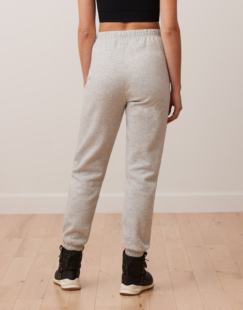 PANTALON DE JOGGING MOLLETONNÉ / GRIS PÂLE