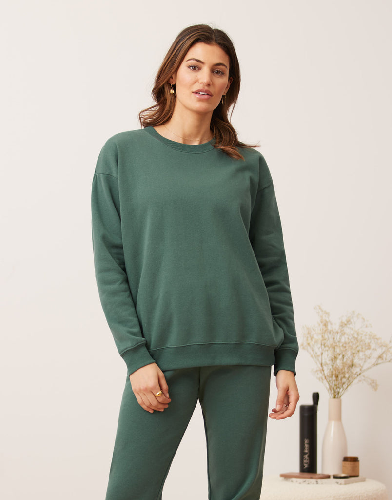 CREWNECK BOYFRIEND / VERT ÉMERAUDE