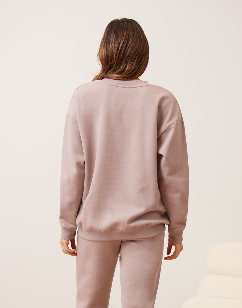 CREWNECK BOYFRIEND / ROSE TAUPE