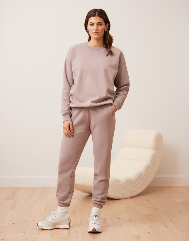 CREWNECK BOYFRIEND / ROSE TAUPE