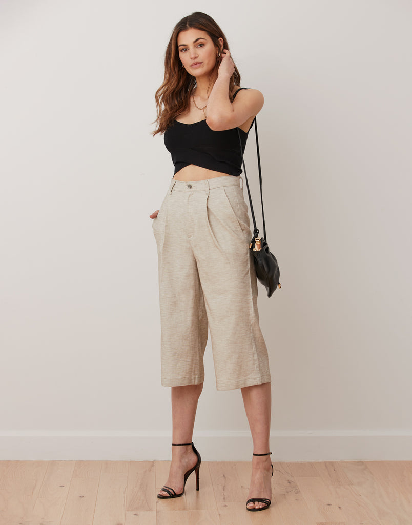 PANTALON LILY COUPE TRÈS ÉVASÉE / NATURAL LINEN