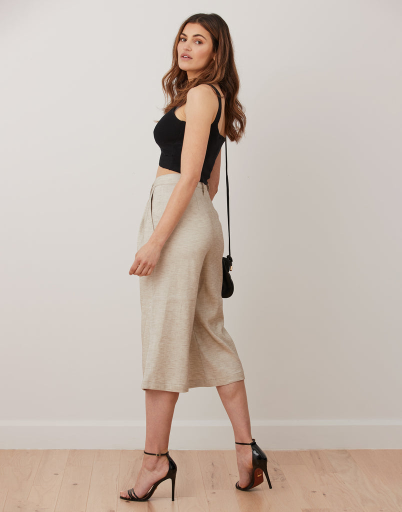 PANTALON LILY COUPE TRÈS ÉVASÉE / NATURAL LINEN
