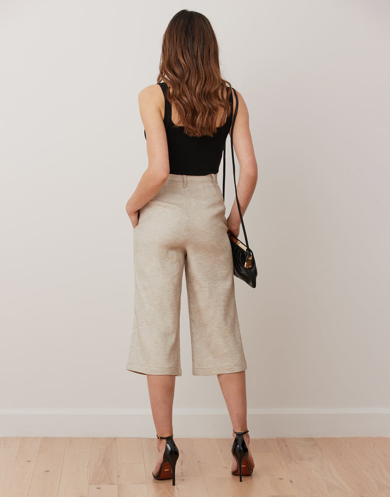 PANTALON LILY COUPE TRÈS ÉVASÉE / NATURAL LINEN