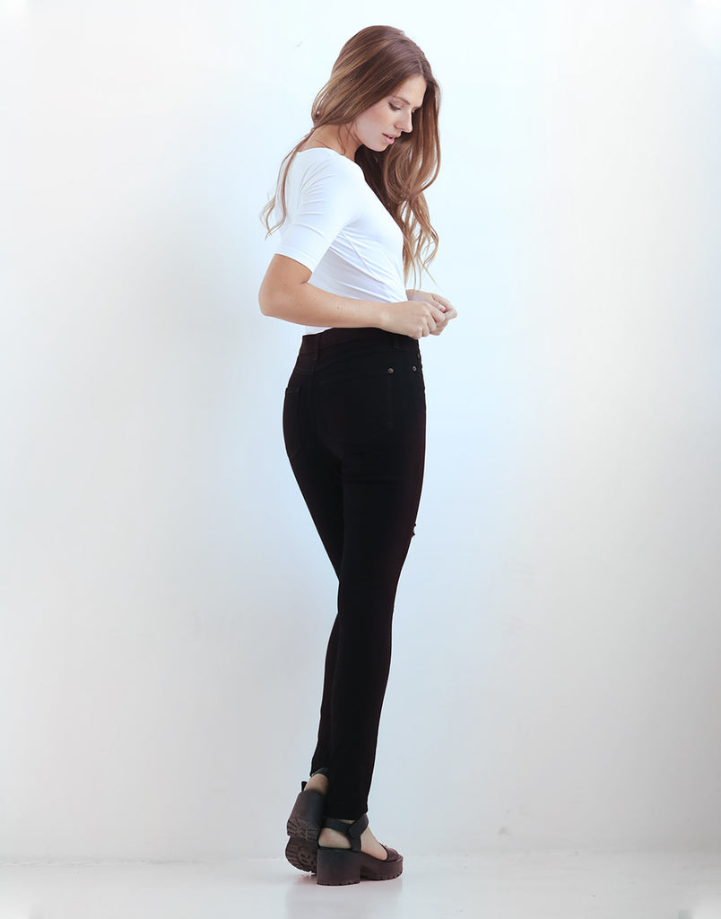 JEANS RACHEL COUPE ÉTROITE / Black Velvet