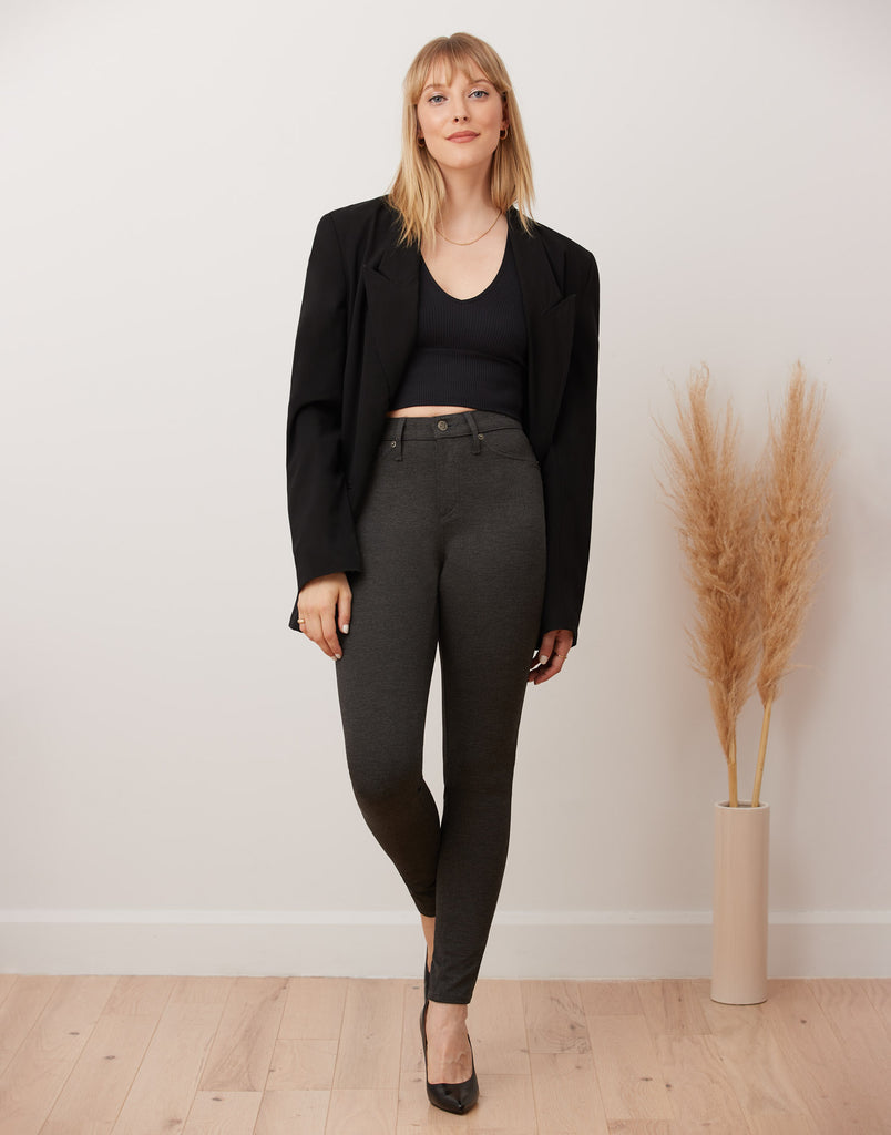 PANTALON EMILY COUPE AJUSTÉE / CHARCHOAL WOOL