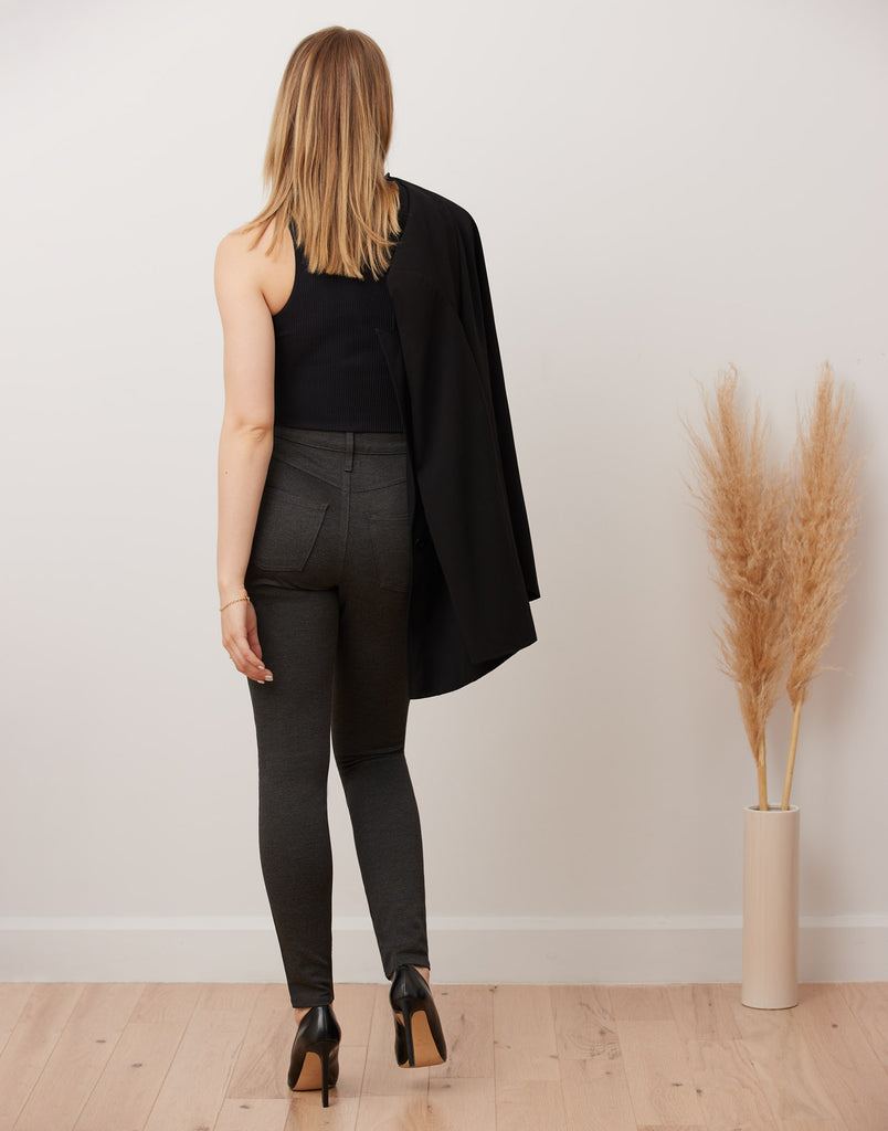 PANTALON EMILY COUPE AJUSTÉE / CHARCHOAL WOOL