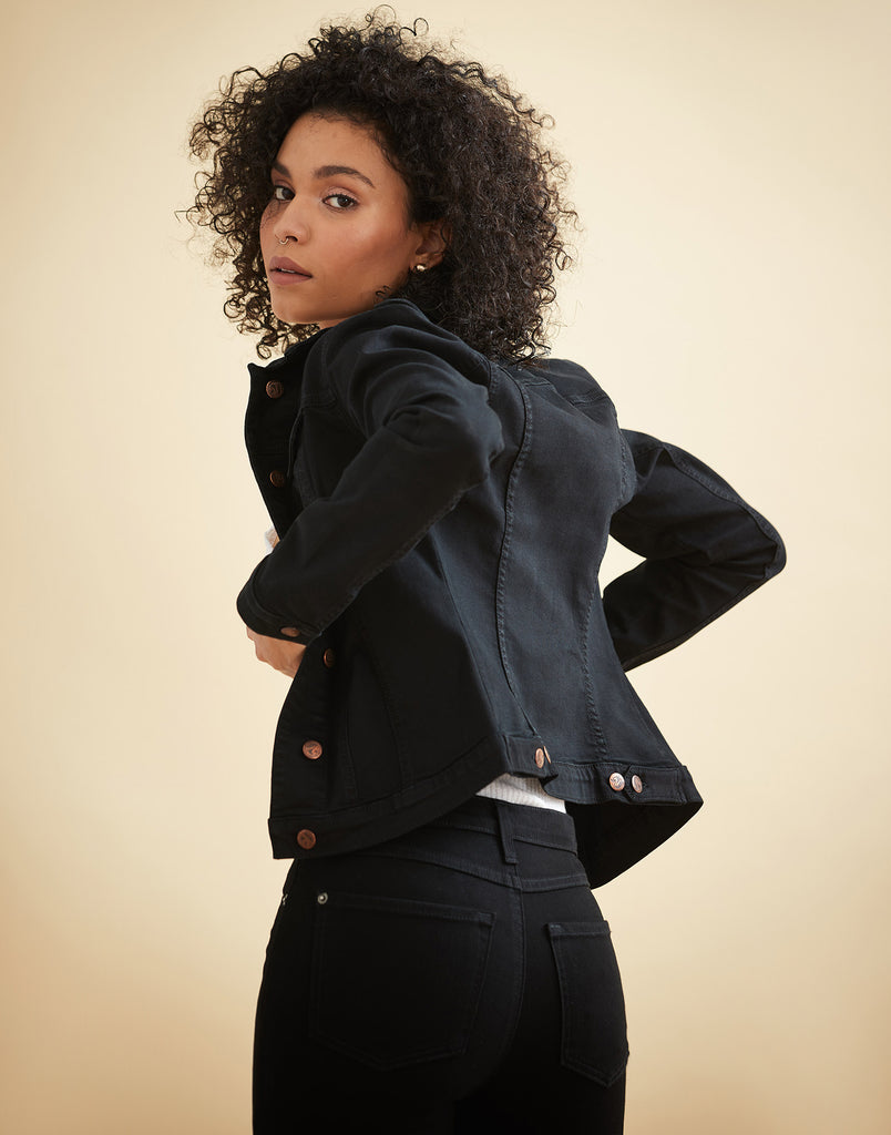 VESTE CLASSIQUE EN DENIM / Overdye Black