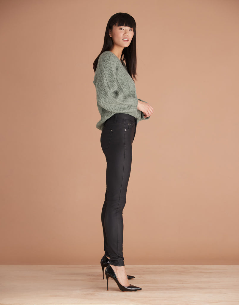 Jeans Taille Classique Rachel Coupe Étroite Noir Yoga Jeans