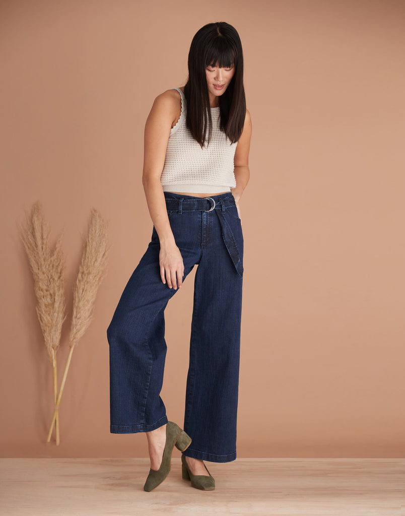 Jeans Taille Haute Lily Coupe très Évasée Cosmo Yoga Jeans