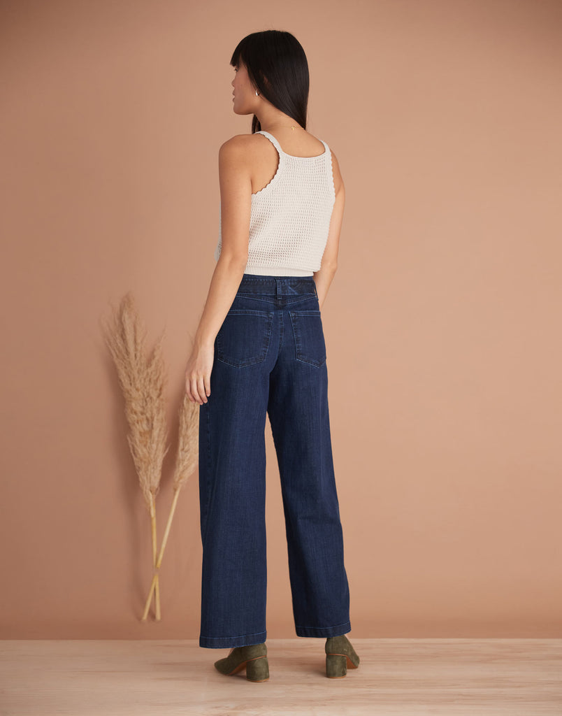 Jeans Taille Haute Lily Coupe très Évasée Cosmo Yoga Jeans